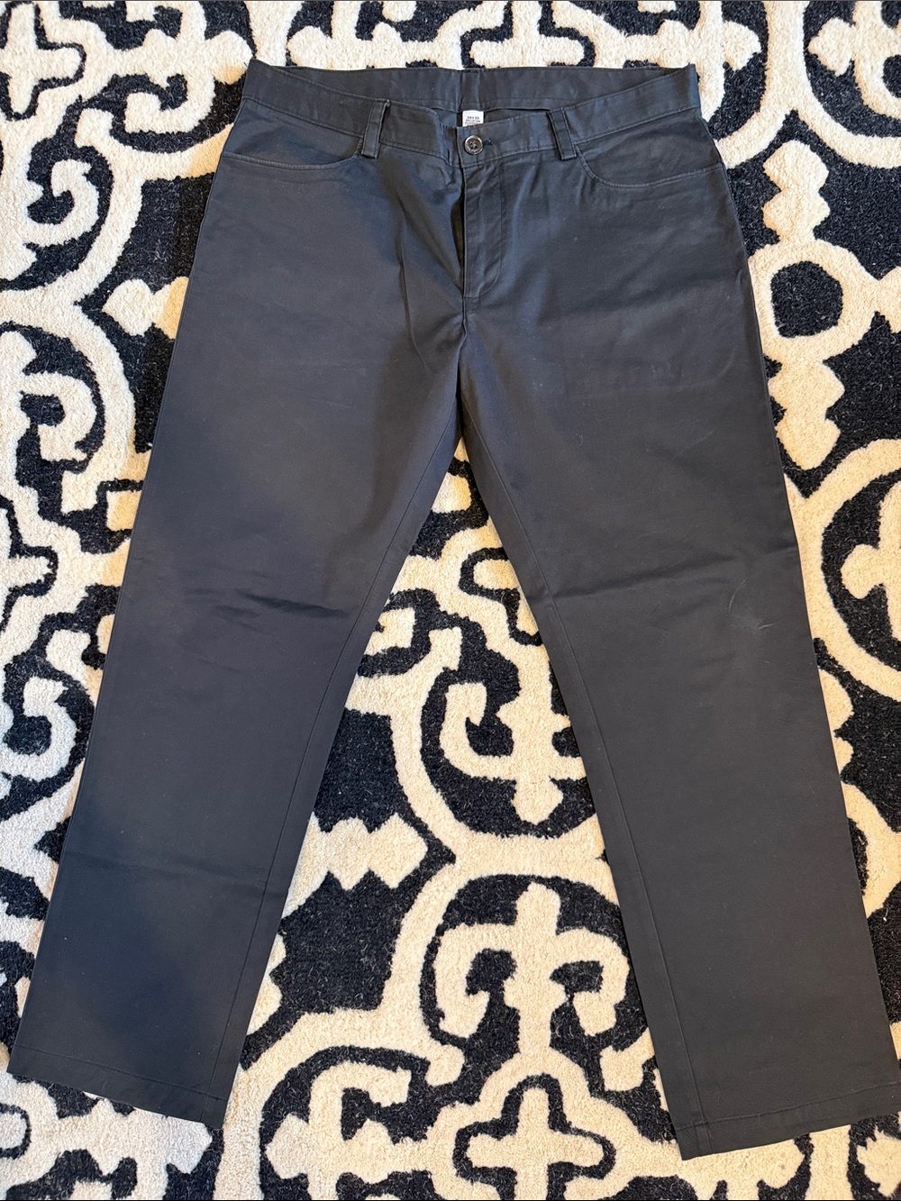 Mens Calvin Klein Classic Black Straight Chino Pants-Size 34x30
